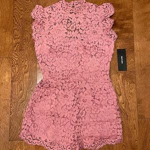 Perfect Pink Lace Romper